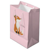 Sac Cadeau Moyen renard des bois, renard mignon, (Devant Angle)