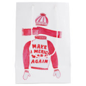 Sac Cadeau Moyen Rendre à l'Amérique un chandail de Noël chaud (Dos)