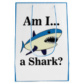 Sac Cadeau Moyen Requin Bleu Drôle (Dos)