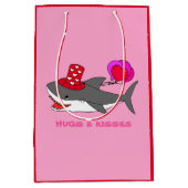 Sac Cadeau Moyen Requin de la Saint Valentin (Devant)