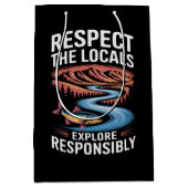 Sac Cadeau Moyen Respectez les habitants de l'Océan Poissonnier Sau (Devant)