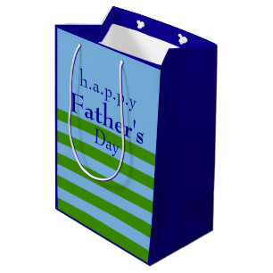 Sac Cadeau Moyen Ressort tout-temps personnalisé vert et bleu