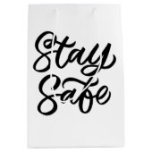 Sac Cadeau Moyen Restez en sécurité (Devant)