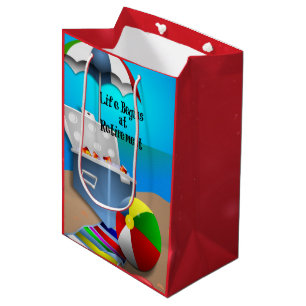 Sac Cadeau Moyen Retraite - Amusement à la plage
