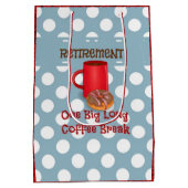 Sac Cadeau Moyen Retraite - Une Grande Pause Café Long (Dos)