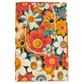 Sac Cadeau Moyen Retro Daisy Floral Gift Bag (Devant)