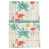 Sac Cadeau Moyen Retro Flamingo Poolside Summer Pattern (2) (Devant)