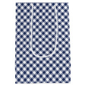 Sac Cadeau Moyen Retro Gingham Navy Blue (Dos)