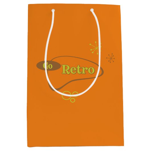 Sac Cadeau Moyen Retro Moderne du milieu du siècle (Devant)