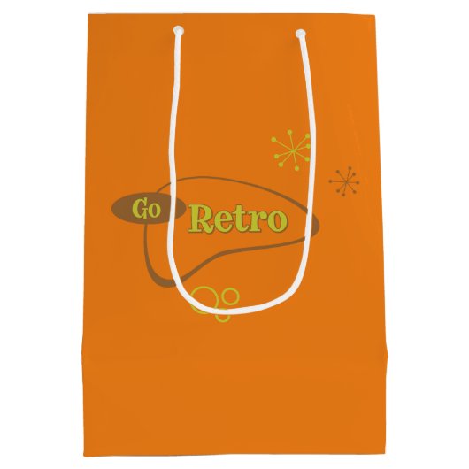 Sac Cadeau Moyen Retro Moderne du milieu du siècle (Dos)