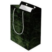 Sac Cadeau Moyen Rétro texture verte grunge d'Emo (Dos Angle)