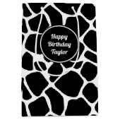 Sac Cadeau Moyen Retro Vibe Rustique Vache Cacher Motif Poster de a (Devant)