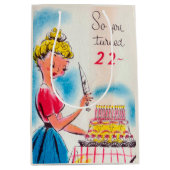 Sac Cadeau Moyen Retro vintage 22e anniversaire (Devant)