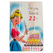 Sac Cadeau Moyen Retro vintage 22e anniversaire (Dos)