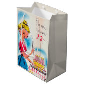 Sac Cadeau Moyen Retro vintage 22e anniversaire (Dos Angle)