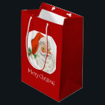 Sac Cadeau Moyen Rétro Vintage Jolly Santa Claus de Christmas<br><div class="desc">Sac cadeau avec une photo rétro festive. Le vieux Père Noël Jolly avec ses joues rousses et son sourire chaleureux et amical. Un peu de nostalgie de l'ancienne école pour les vieux temps,  cette image rappelle les souvenirs des célébrations du passé de Noël.</div>
