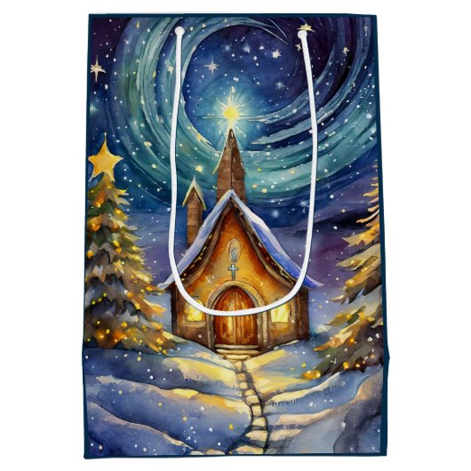 Sac Cadeau Moyen Réveillon de Noël (Dos)