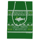 Sac Cadeau Moyen Rêver d'un magnifique look blanc de Noël (Dos)