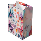 Sac Cadeau Moyen Rêves de Papillon (Devant Angle)