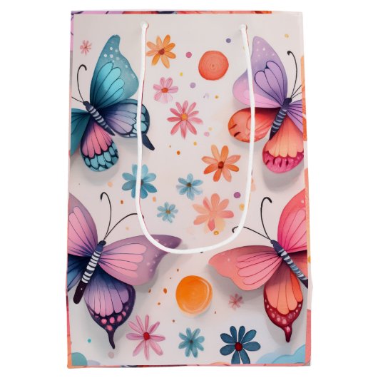 Sac Cadeau Moyen Rêves de Papillon (Dos)