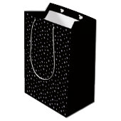 Sac Cadeau Moyen Rhinestones en noir (Dos Angle)