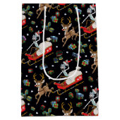 Sac Cadeau Moyen Rick et Morty | Christmas Reindeer Sleigh Pattern (Dos)