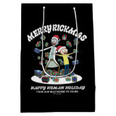Sac Cadeau Moyen Rick et Morty | Joyeux Rickmas présents (Dos)