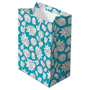 Sac Cadeau Moyen RICK ET MORTY™   Motif en chef de la famille Smi