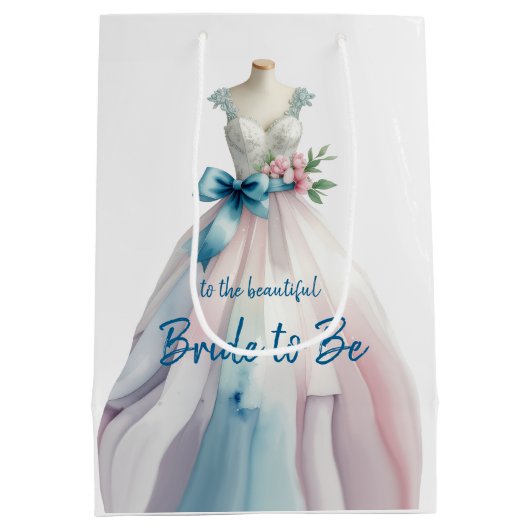 Sac Cadeau Moyen Robe de mariée pour la future mariée (Dos)