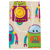 Sac Cadeau Moyen Robot coloré d'enfants (Devant)