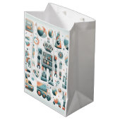 Sac Cadeau Moyen Robots (Devant Angle)