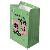 Sac Cadeau Moyen Rodéo Rodéo Botte Rose Vert (Dos Angle)
