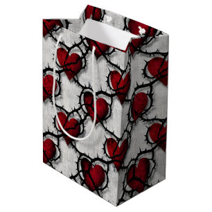 Sac Cadeau Moyen Romance gothique sombre Cœur épineux Anti-Saint-Va