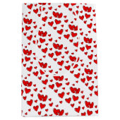 Sac Cadeau Moyen Romantic Cute Red Hearts Motif Saint Valentin (Devant)