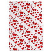 Sac Cadeau Moyen Romantic Cute Red Hearts Motif Saint Valentin (Dos)
