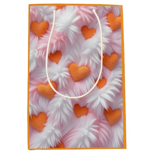Sac Cadeau Moyen Romantic Heart Pattern Gift Bag (Devant)