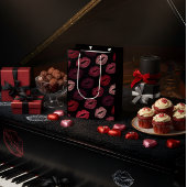 Sac Cadeau Moyen Romantic Lip Print Gift Bag