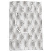 Sac Cadeau Moyen Romantique Blanc Faux Cuir (Devant)