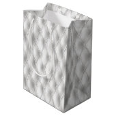 Sac Cadeau Moyen Romantique Blanc Faux Cuir (Dos Angle)