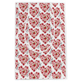 Sac Cadeau Moyen Romantique Je t'aime Red Roses Coeurs (Devant)