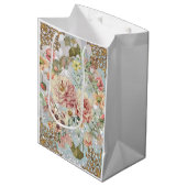 Sac Cadeau Moyen Romantique Pastel Florals Blues (Devant Angle)