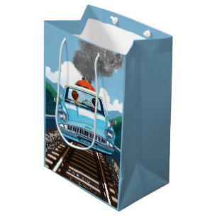 Sac Cadeau Moyen Ron & HARRY POTTER™ en voiture volante pour Poudla