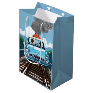 Sac Cadeau Moyen Ron & HARRY POTTER™ en voiture volante pour Poudla