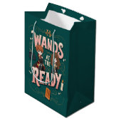 Sac Cadeau Moyen Ron & Hermione Wands au Ready (Devant Angle)