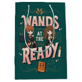 Sac Cadeau Moyen Ron & Hermione Wands au Ready (Devant)