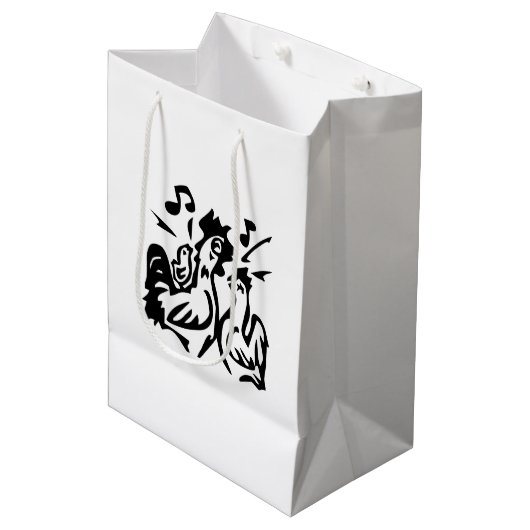 Sac Cadeau Moyen Rooster (Devant Angle)