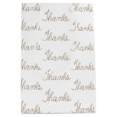 Sac Cadeau Moyen Rope Merci texte sur blanc (Devant)