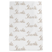 Sac Cadeau Moyen Rope Merci texte sur blanc (Dos)
