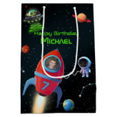 Sac Cadeau Moyen Roquette avec photo | Alien de l'astronaute d'anni (Dos)