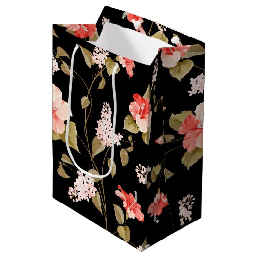 Sac Cadeau Moyen rose (Devant Angle)